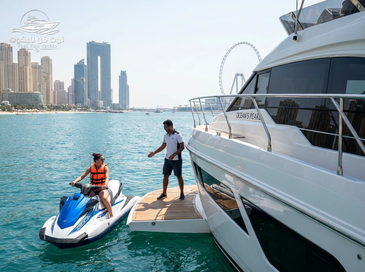 Jet ski package on a yacht