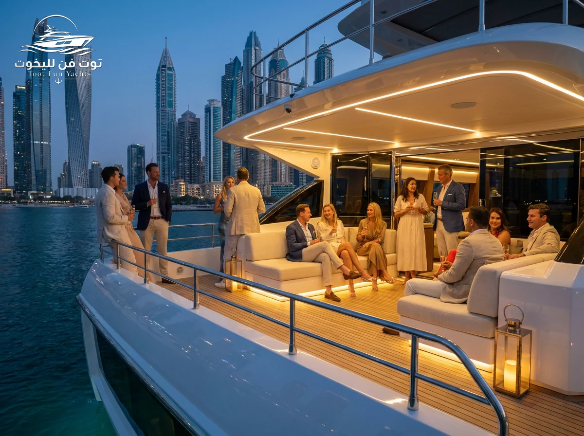 Luxury yacht party in Dubai